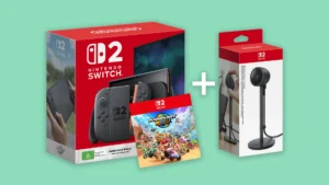 EB Games is slinging a solid Switch 2 bundle deal with Mario Kart World and camera