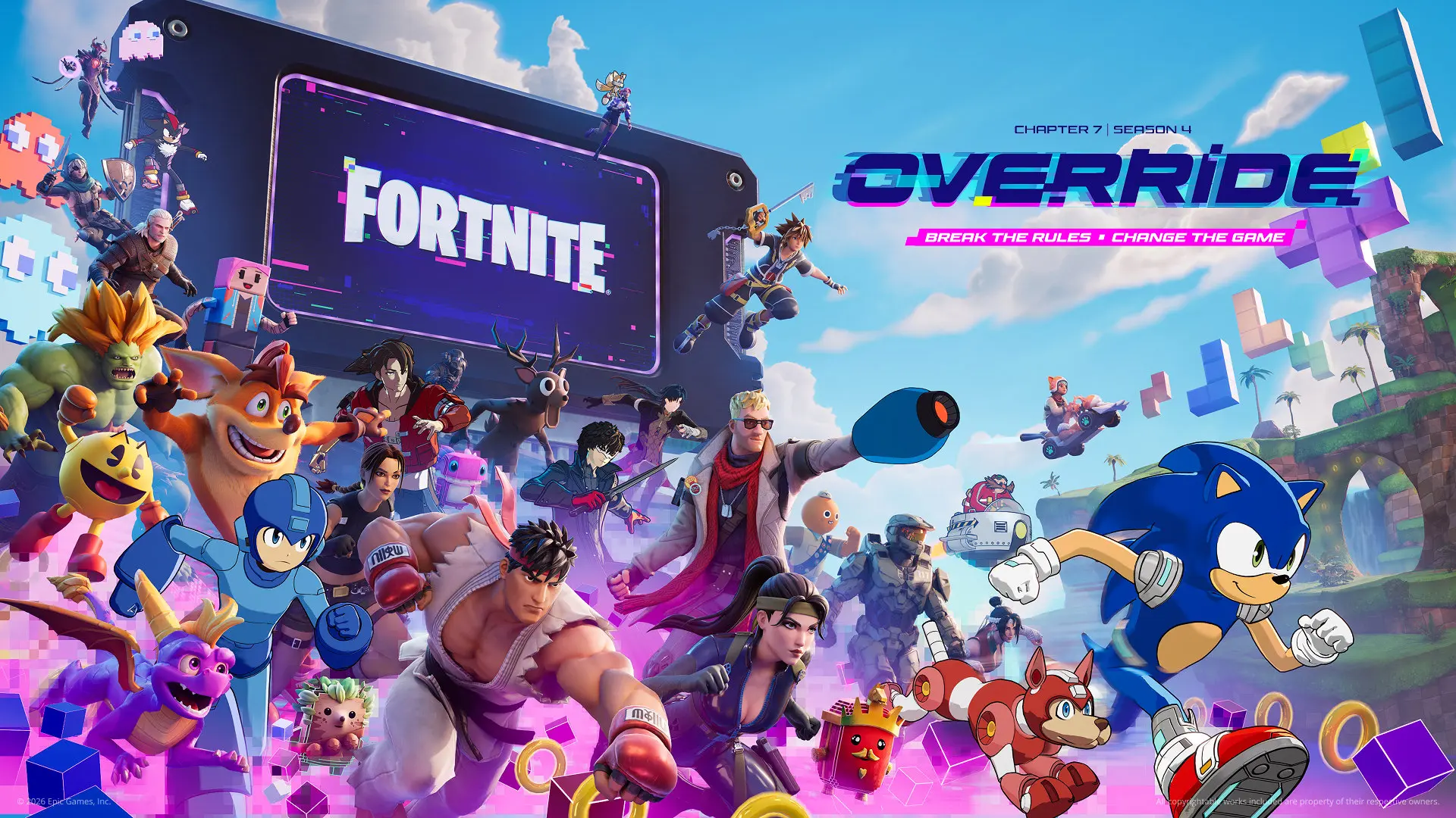 Fortnite Season 4 Override battle pass